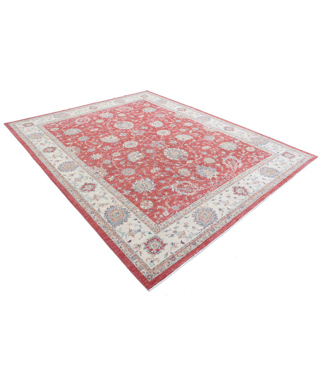 Ziegler 8'2'' X 10'0'' Hand-Knotted Wool Rug 8'2'' x 10'0'' (245 X 300) / Red / Ivory