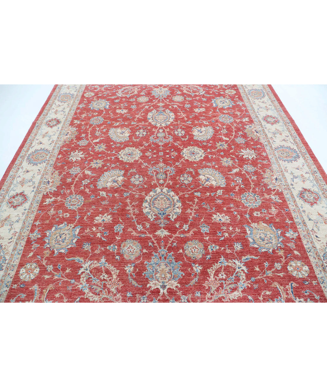 Ziegler 8'2'' X 10'0'' Hand-Knotted Wool Rug 8'2'' x 10'0'' (245 X 300) / Red / Ivory
