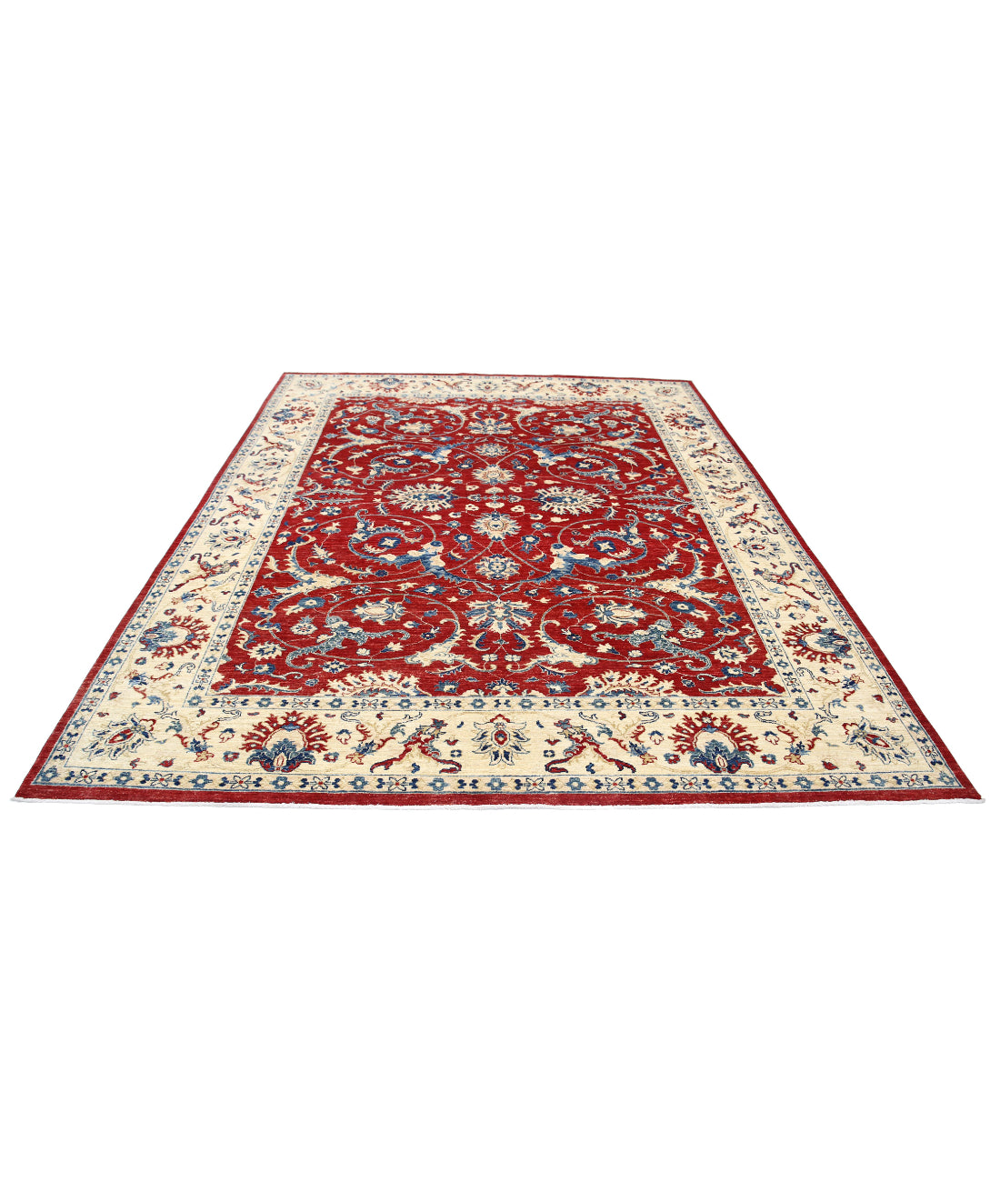 Ziegler 7'10'' X 9'9'' Hand-Knotted Wool Rug 7'10'' x 9'9'' (235 X 293) / Red / Ivory