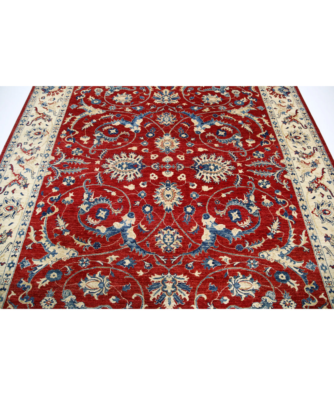 Ziegler 7'10'' X 9'9'' Hand-Knotted Wool Rug 7'10'' x 9'9'' (235 X 293) / Red / Ivory