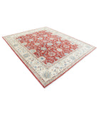 Ziegler 8'1'' X 9'9'' Hand-Knotted Wool Rug 8'1'' x 9'9'' (243 X 293) / Red / Ivory