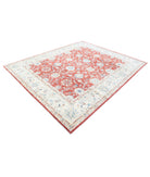 Ziegler 8'1'' X 9'9'' Hand-Knotted Wool Rug 8'1'' x 9'9'' (243 X 293) / Red / Ivory