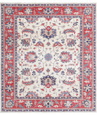 Ziegler 8'1'' X 9'1'' Hand-Knotted Wool Rug 8'1'' x 9'1'' (243 X 273) / Ivory / Red