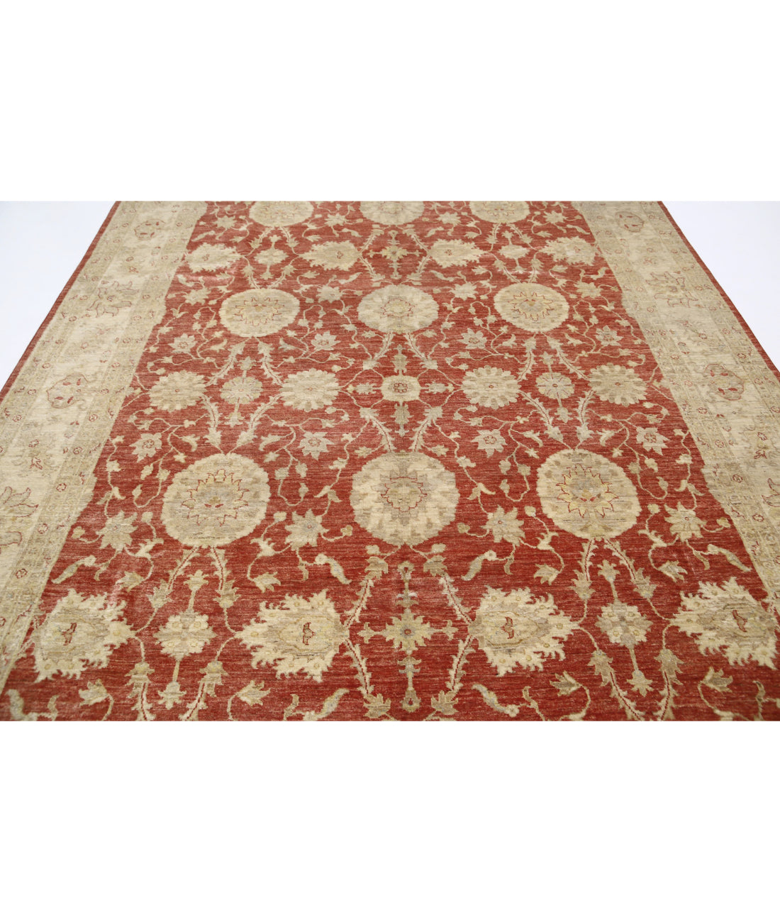 Ziegler 8'0'' X 11'1'' Hand-Knotted Wool Rug 8'0'' x 11'1'' (240 X 333) / Red / Ivory