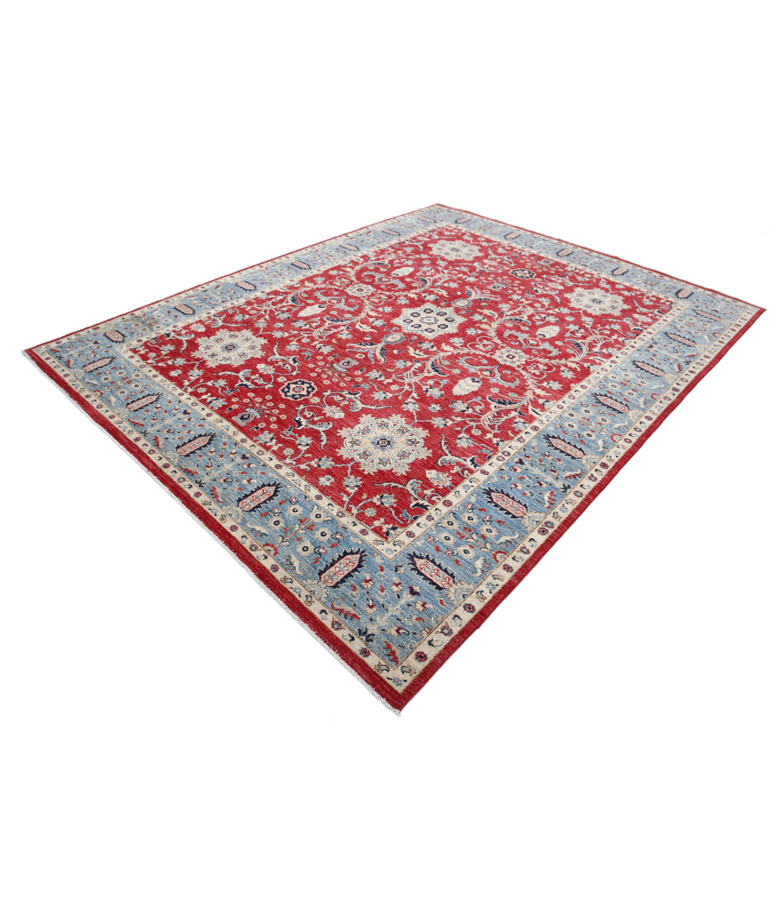 Ziegler 7'11'' X 10'0'' Hand-Knotted Wool Rug 7'11'' x 10'0'' (238 X 300) / Red / Blue