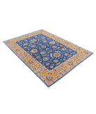 Ziegler 4'11'' X 6'7'' Hand-Knotted Wool Rug 4'11'' x 6'7'' (148 X 198) / Blue / Gold