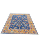 Ziegler 4'11'' X 6'7'' Hand-Knotted Wool Rug 4'11'' x 6'7'' (148 X 198) / Blue / Gold