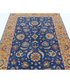 Ziegler 4'11'' X 6'7'' Hand-Knotted Wool Rug 4'11'' x 6'7'' (148 X 198) / Blue / Gold