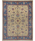 Ziegler 4'9'' X 6'7'' Hand-Knotted Wool Rug 4'9'' x 6'7'' (143 X 198) / Gold / Blue