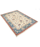 Ziegler 4'11'' X 6'7'' Hand-Knotted Wool Rug 4'11'' x 6'7'' (148 X 198) / Ivory / Blue