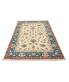 Ziegler 4'11'' X 6'7'' Hand-Knotted Wool Rug 4'11'' x 6'7'' (148 X 198) / Ivory / Blue