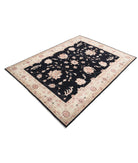 Ziegler 5'2'' X 6'8'' Hand-Knotted Wool Rug 5'2'' x 6'8'' (155 X 200) / Black / Ivory