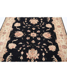 Ziegler 5'2'' X 6'8'' Hand-Knotted Wool Rug 5'2'' x 6'8'' (155 X 200) / Black / Ivory