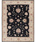 Ziegler 5'2'' X 6'8'' Hand-Knotted Wool Rug 5'2'' x 6'8'' (155 X 200) / Black / Ivory