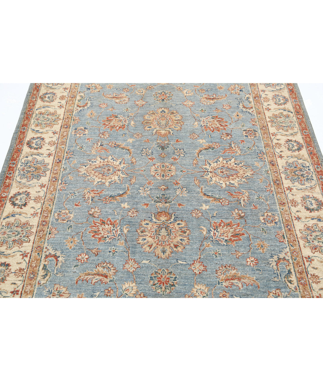 Ziegler 4'11'' X 6'7'' Hand-Knotted Wool Rug 4'11'' x 6'7'' (148 X 198) / Grey / Ivory