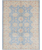 Ziegler 5'0'' X 6'8'' Hand-Knotted Wool Rug 5'0'' x 6'8'' (150 X 200) / Blue / Ivory