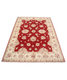 Ziegler 4'11'' X 6'6'' Hand-Knotted Wool Rug 4'11'' x 6'6'' (148 X 195) / Red / Ivory