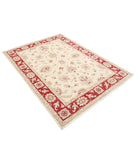 Ziegler 5'0'' X 6'8'' Hand-Knotted Wool Rug 5'0'' x 6'8'' (150 X 200) / Ivory / Red