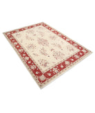 Ziegler 5'0'' X 6'11'' Hand-Knotted Wool Rug 5'0'' x 6'11'' (150 X 208) / Ivory / Red