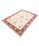 Ziegler 5'0'' X 6'11'' Hand-Knotted Wool Rug 5'0'' x 6'11'' (150 X 208) / Ivory / Red