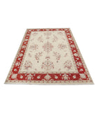 Ziegler 5'0'' X 6'11'' Hand-Knotted Wool Rug 5'0'' x 6'11'' (150 X 208) / Ivory / Red