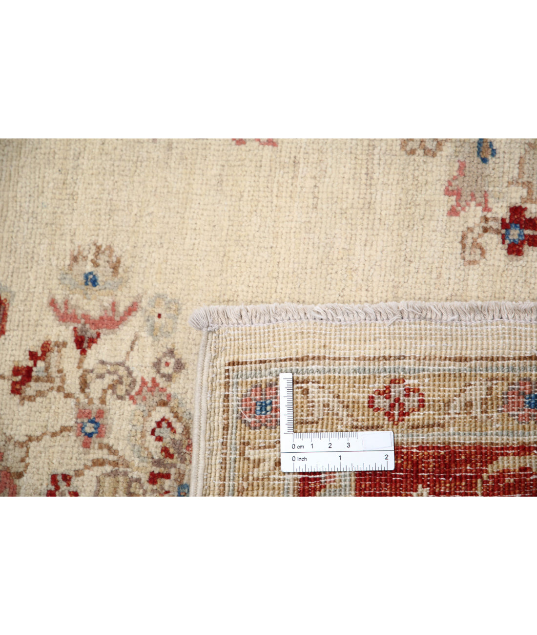 Ziegler 5'0'' X 6'11'' Hand-Knotted Wool Rug 5'0'' x 6'11'' (150 X 208) / Ivory / Red