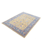 Ziegler 5'0'' X 6'8'' Hand-Knotted Wool Rug 5'0'' x 6'8'' (150 X 200) / Gold / Blue