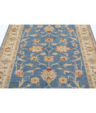 Ziegler 4'9'' X 6'9'' Hand-Knotted Wool Rug 4'9'' x 6'9'' (143 X 203) / Blue / Ivory