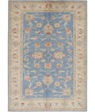 Ziegler 4'9'' X 6'9'' Hand-Knotted Wool Rug 4'9'' x 6'9'' (143 X 203) / Blue / Ivory