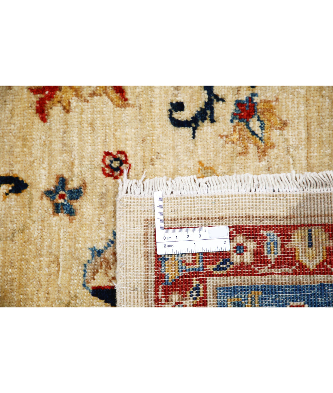 Ziegler 5'0'' X 6'7'' Hand-Knotted Wool Rug 5'0'' x 6'7'' (150 X 198) / Ivory / Blue