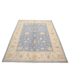 Ziegler 5'0'' X 6'4'' Hand-Knotted Wool Rug 5'0'' x 6'4'' (150 X 190) / Blue / Ivory