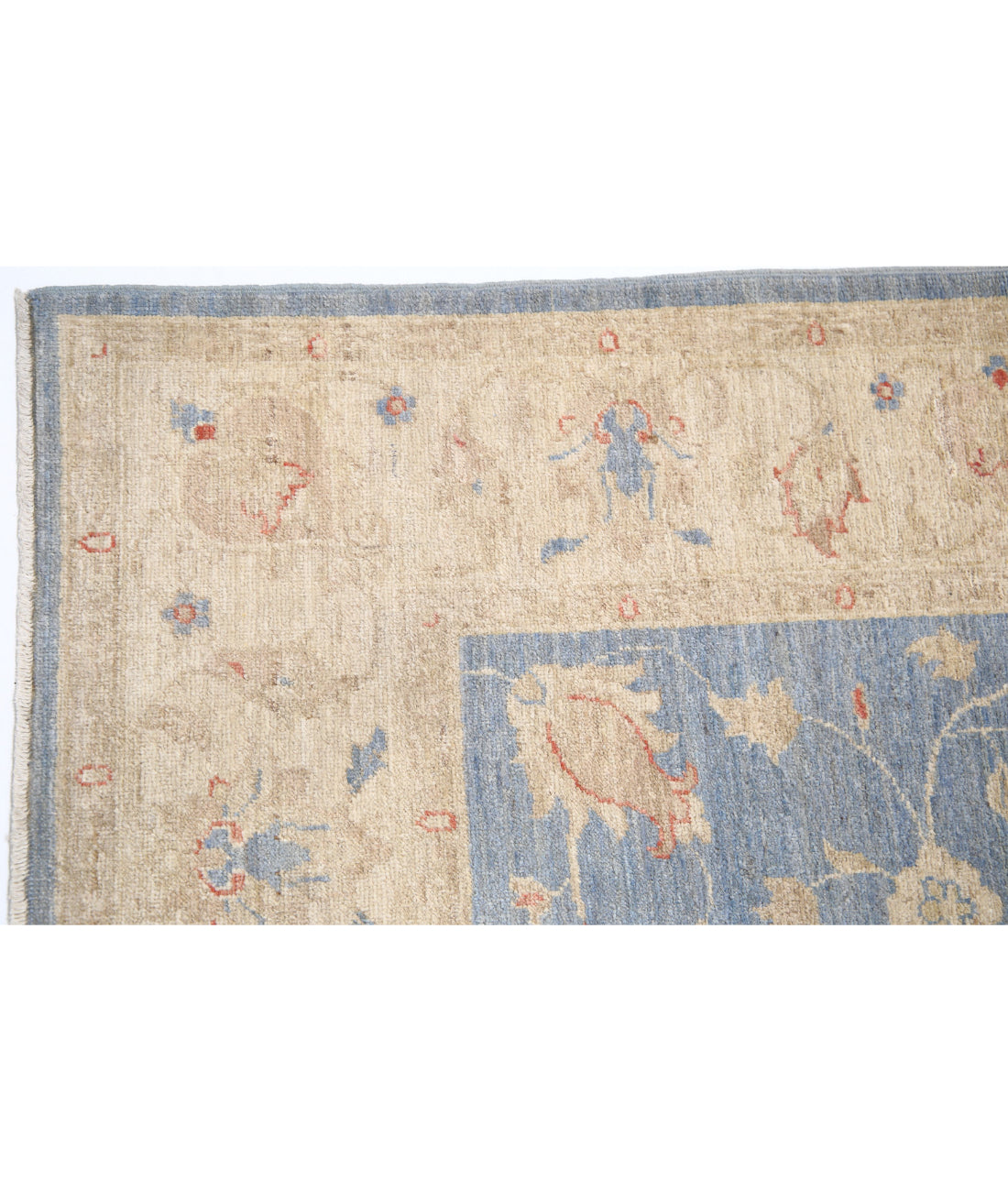 Ziegler 5'0'' X 6'4'' Hand-Knotted Wool Rug 5'0'' x 6'4'' (150 X 190) / Blue / Ivory