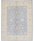 Ziegler 5'0'' X 6'4'' Hand-Knotted Wool Rug 5'0'' x 6'4'' (150 X 190) / Blue / Ivory