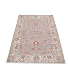 Ziegler 3'4'' X 4'9'' Hand-Knotted Wool Rug 3'4'' x 4'9'' (100 X 143) / Grey / Ivory