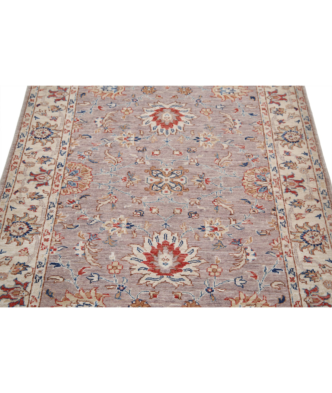 Ziegler 3'4'' X 4'9'' Hand-Knotted Wool Rug 3'4'' x 4'9'' (100 X 143) / Grey / Ivory