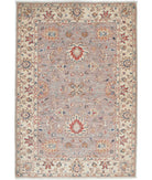 Ziegler 3'4'' X 4'9'' Hand-Knotted Wool Rug 3'4'' x 4'9'' (100 X 143) / Grey / Ivory