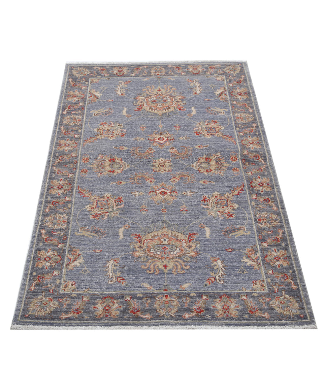 Ziegler 2'11'' X 4'7'' Hand-Knotted Wool Rug 2'11'' x 4'7'' (88 X 138) / Grey / Grey