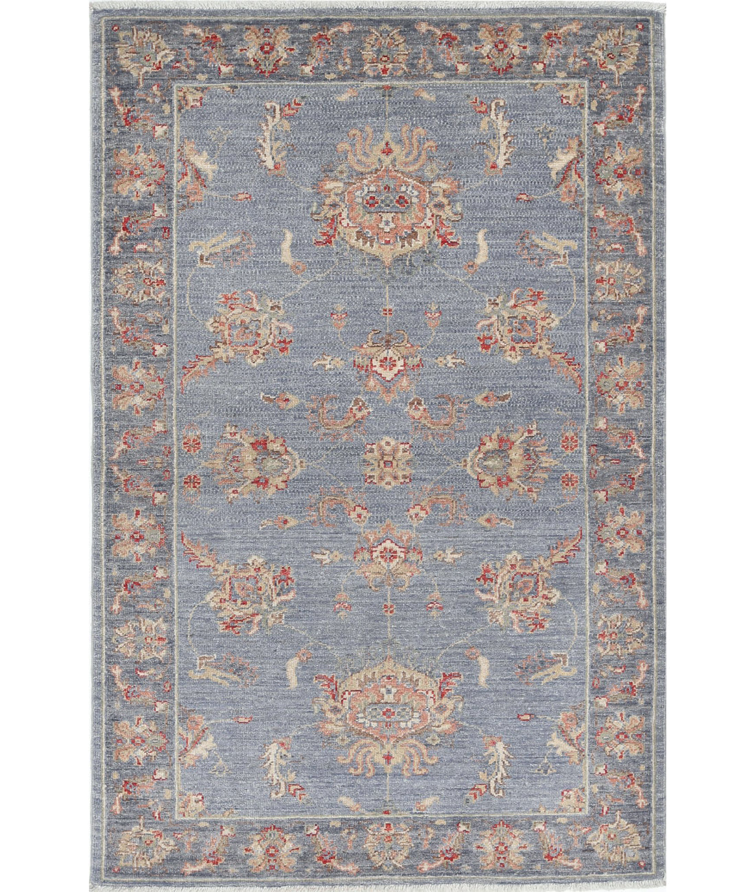 Ziegler 2'11'' X 4'7'' Hand-Knotted Wool Rug 2'11'' x 4'7'' (88 X 138) / Grey / Grey