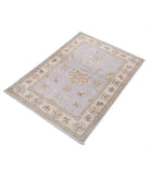 Ziegler 2'8'' X 3'9'' Hand-Knotted Wool Rug 2'8'' x 3'9'' (80 X 113) / Grey / Ivory