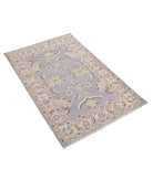 Ziegler 2'8'' X 4'0'' Hand-Knotted Wool Rug 2'8'' x 4'0'' (80 X 120) / Grey / Ivory