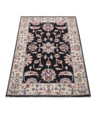 Ziegler 2'7'' X 4'1'' Hand-Knotted Wool Rug 2'7'' x 4'1'' (78 X 123) / Black / Ivory