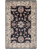 Ziegler 2'7'' X 4'1'' Hand-Knotted Wool Rug 2'7'' x 4'1'' (78 X 123) / Black / Ivory