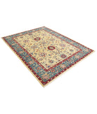 Ziegler 5'9'' X 7'4'' Hand-Knotted Wool Rug 5'9'' x 7'4'' (173 X 220) / Gold / Teal