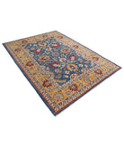 Ziegler 5'8'' X 7'9'' Hand-Knotted Wool Rug 5'8'' x 7'9'' (170 X 233) / Blue / Gold