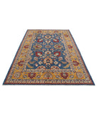 Ziegler 5'8'' X 7'9'' Hand-Knotted Wool Rug 5'8'' x 7'9'' (170 X 233) / Blue / Gold