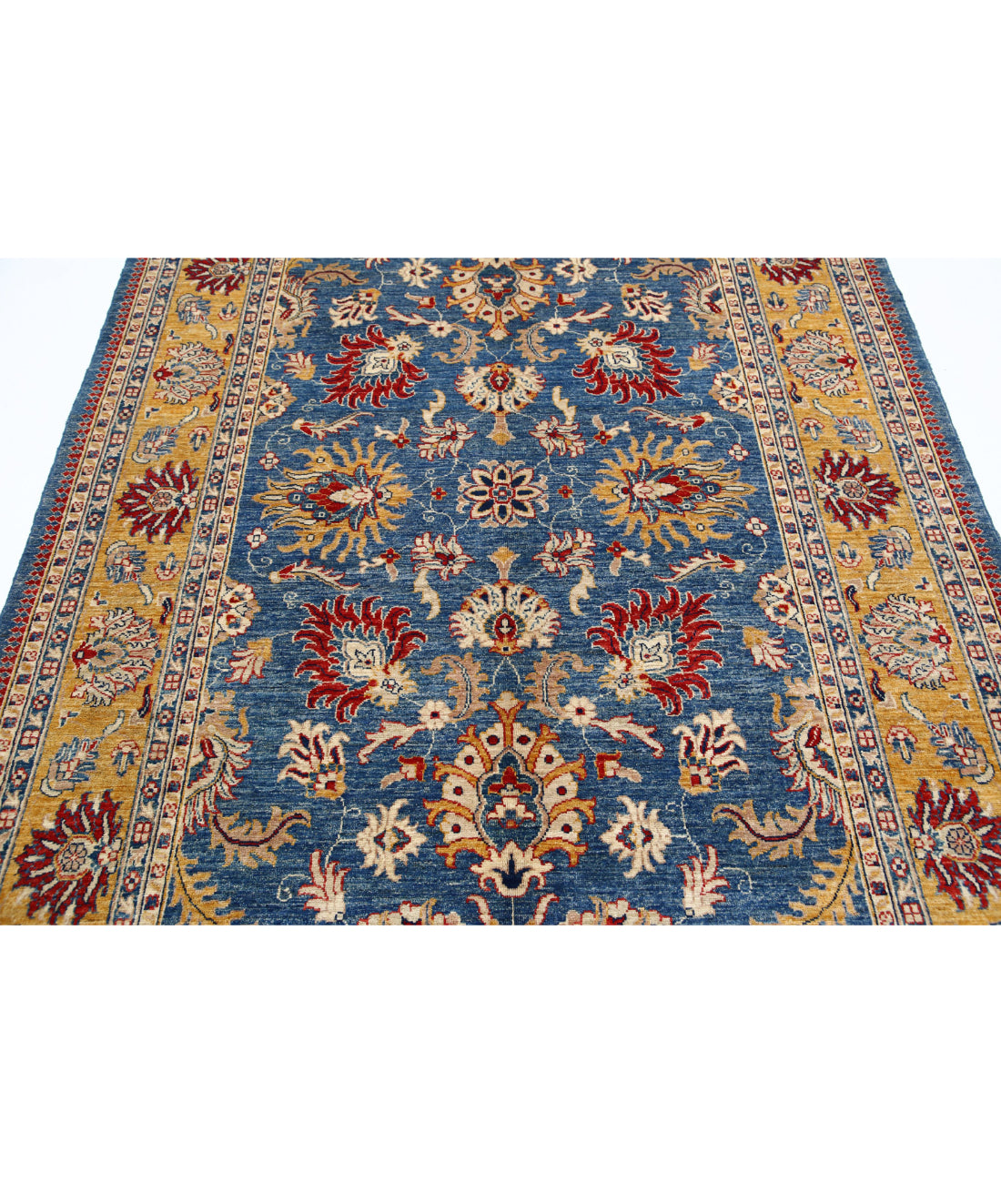 Ziegler 5'8'' X 7'9'' Hand-Knotted Wool Rug 5'8'' x 7'9'' (170 X 233) / Blue / Gold