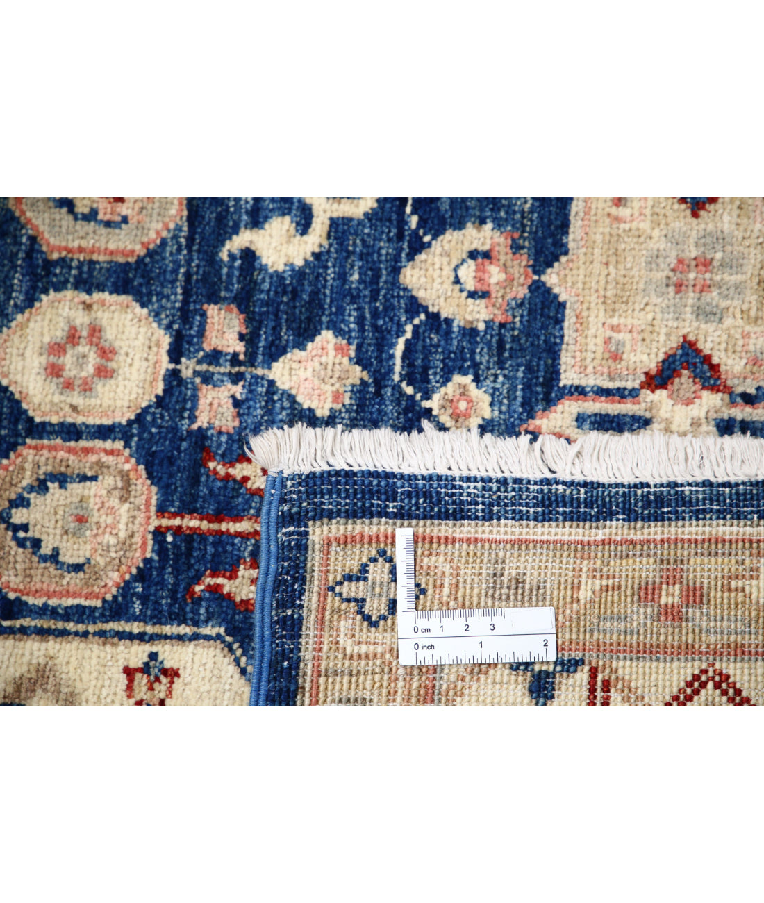 Ziegler 5'5'' X 8'5'' Hand-Knotted Wool Rug 5'5'' x 8'5'' (163 X 253) / Blue / Ivory