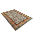 Ziegler 5'6'' X 7'9'' Hand-Knotted Wool Rug 5'6'' x 7'9'' (165 X 233) / Grey / Gold