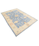 Ziegler 5'7'' X 7'7'' Hand-Knotted Wool Rug 5'7'' x 7'7'' (168 X 228) / Blue / Ivory