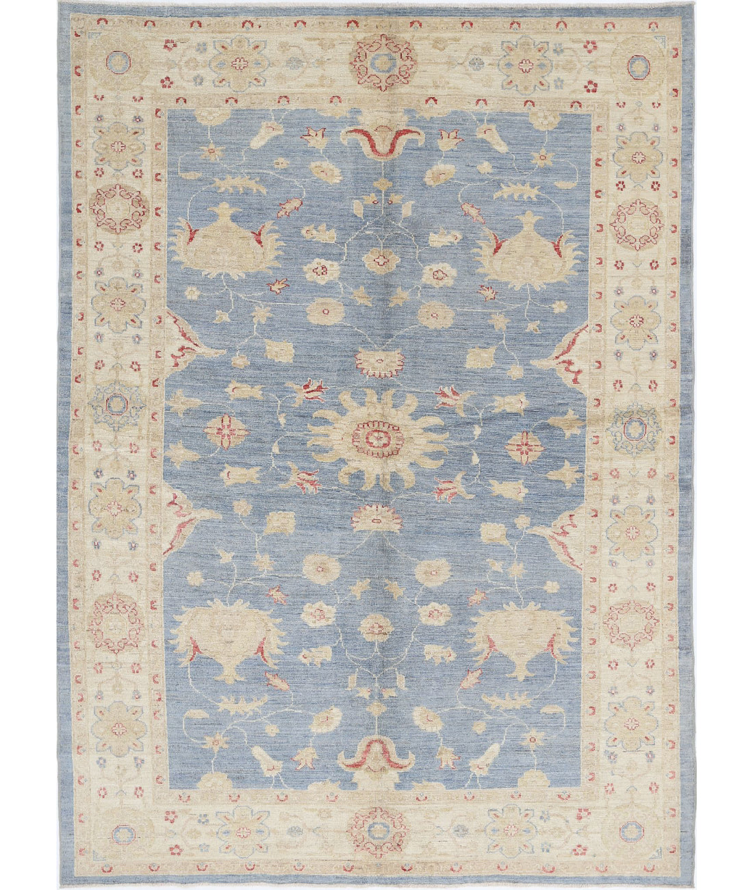 Ziegler 5'7'' X 7'7'' Hand-Knotted Wool Rug 5'7'' x 7'7'' (168 X 228) / Blue / Ivory